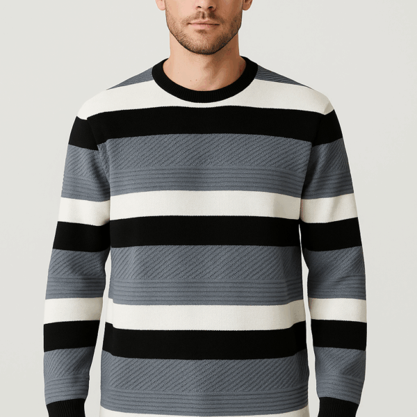 Stylish Striped Winter Wear T-Shirt for Men