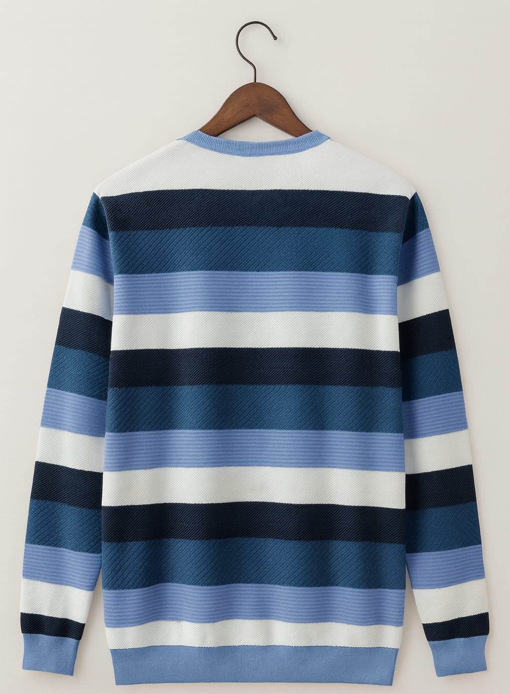 Trendy Men’s Striped Winter T-Shirt - Image 2