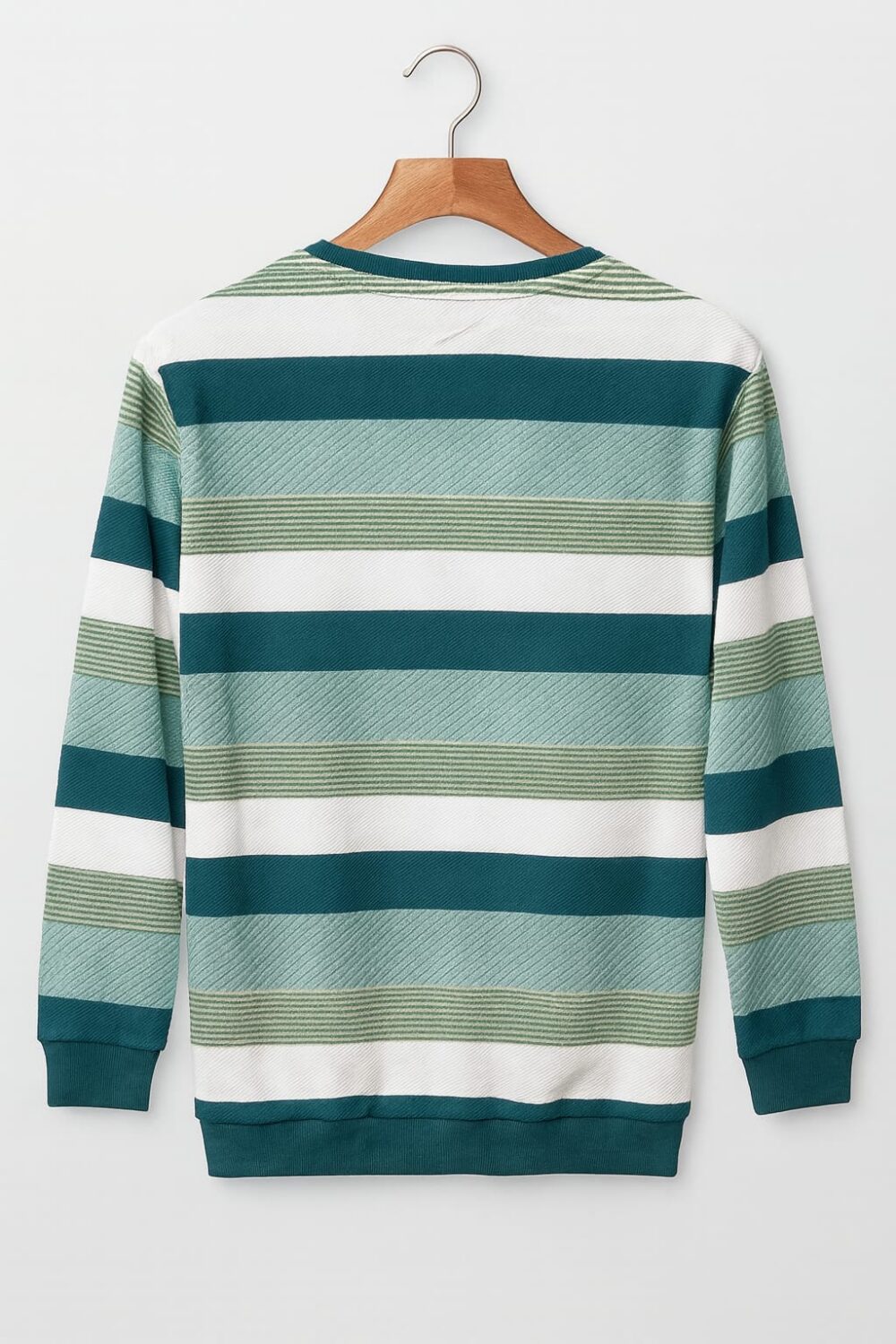 Trendy Men’s Striped Winter T-Shirt - Image 2