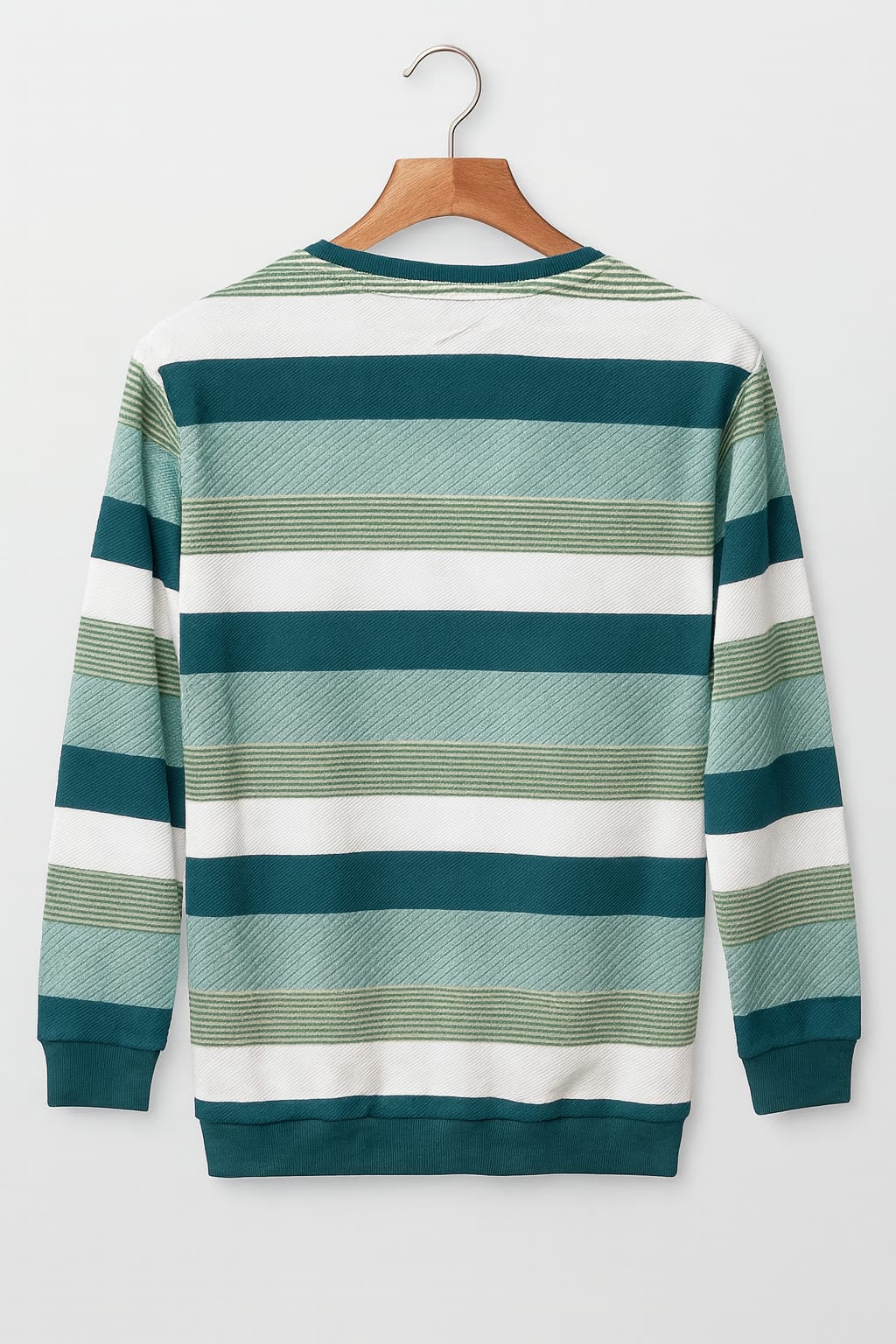 Trendy Men’s Striped Winter T-Shirt - Image 2