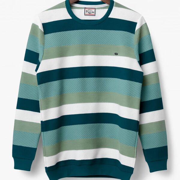 Trendy Men’s Striped Winter T-Shirt