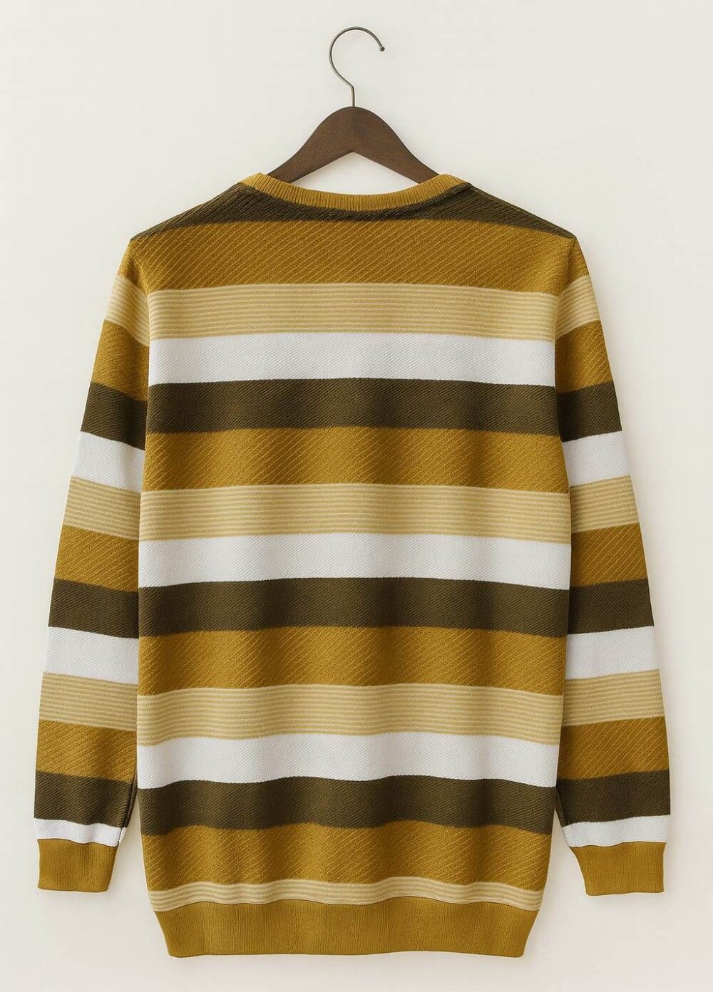 Trendy Men’s Striped Winter T-Shirt - Image 2