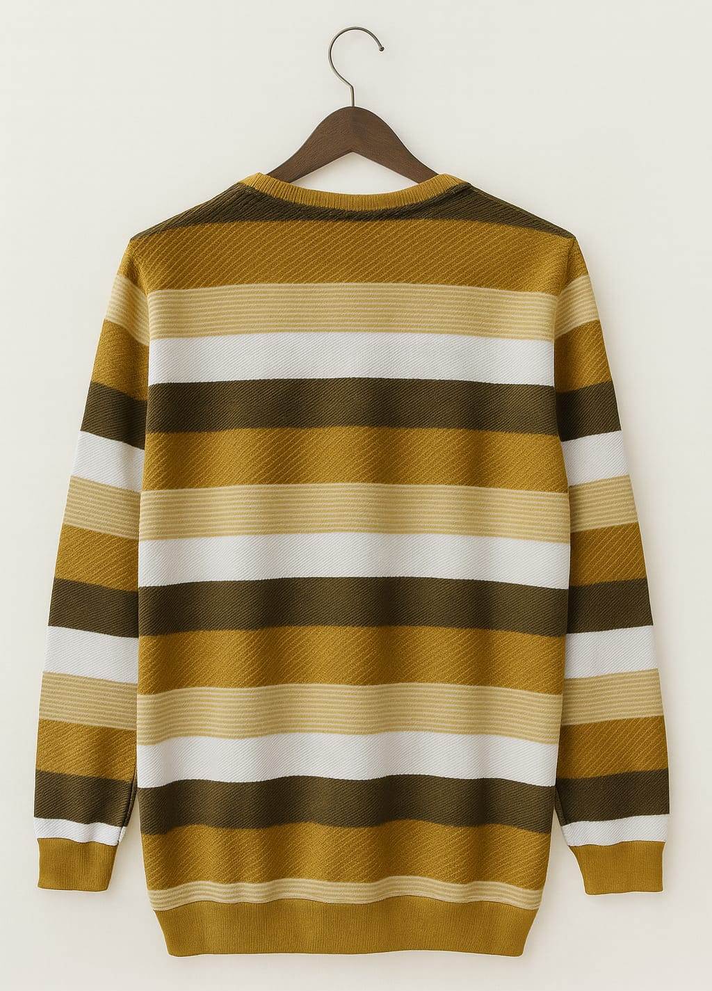 Trendy Men’s Striped Winter T-Shirt - Image 2