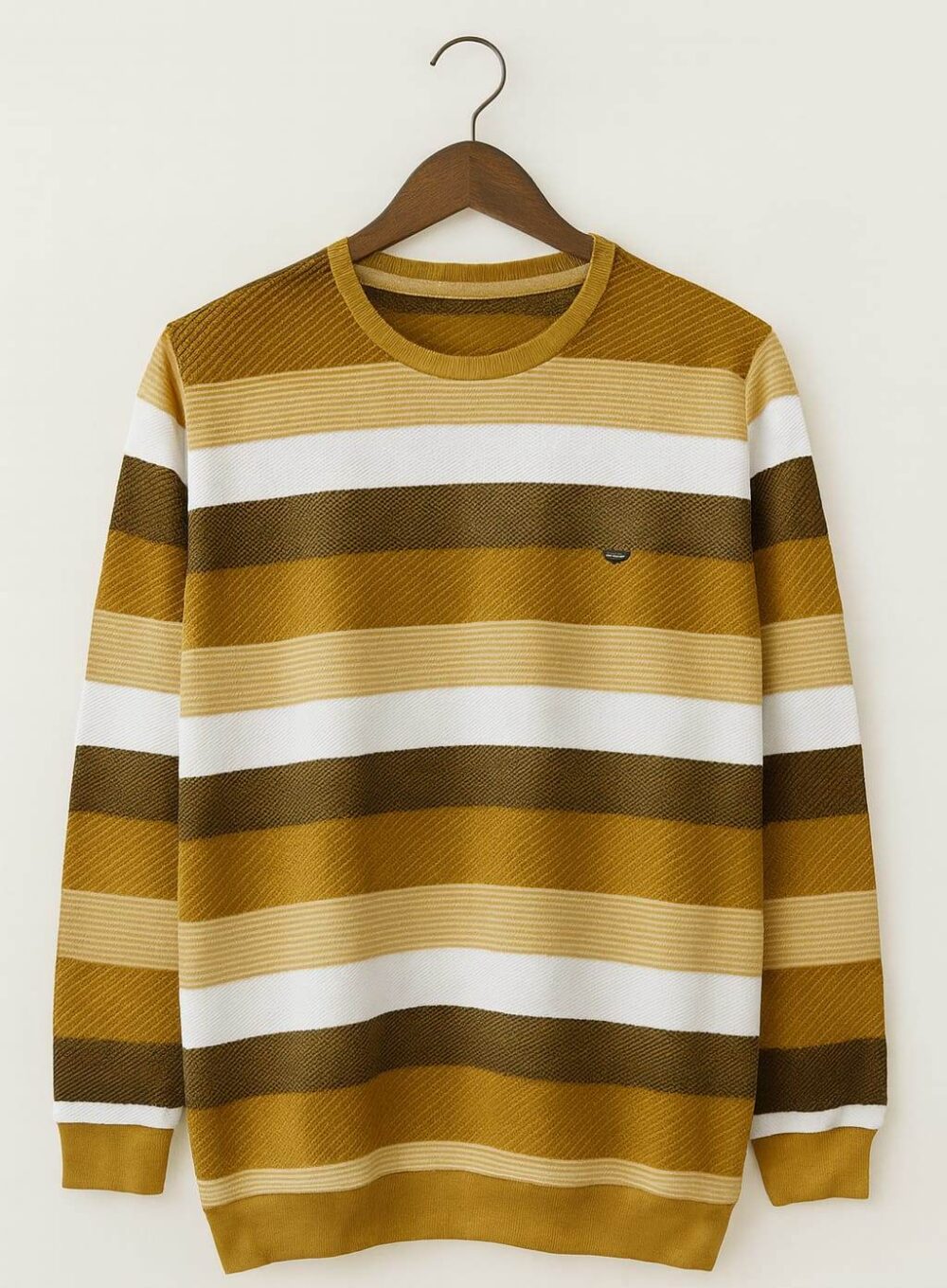 Trendy Men’s Striped Winter T-Shirt