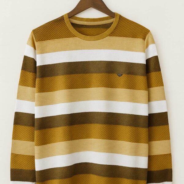 Trendy Men’s Striped Winter T-Shirt