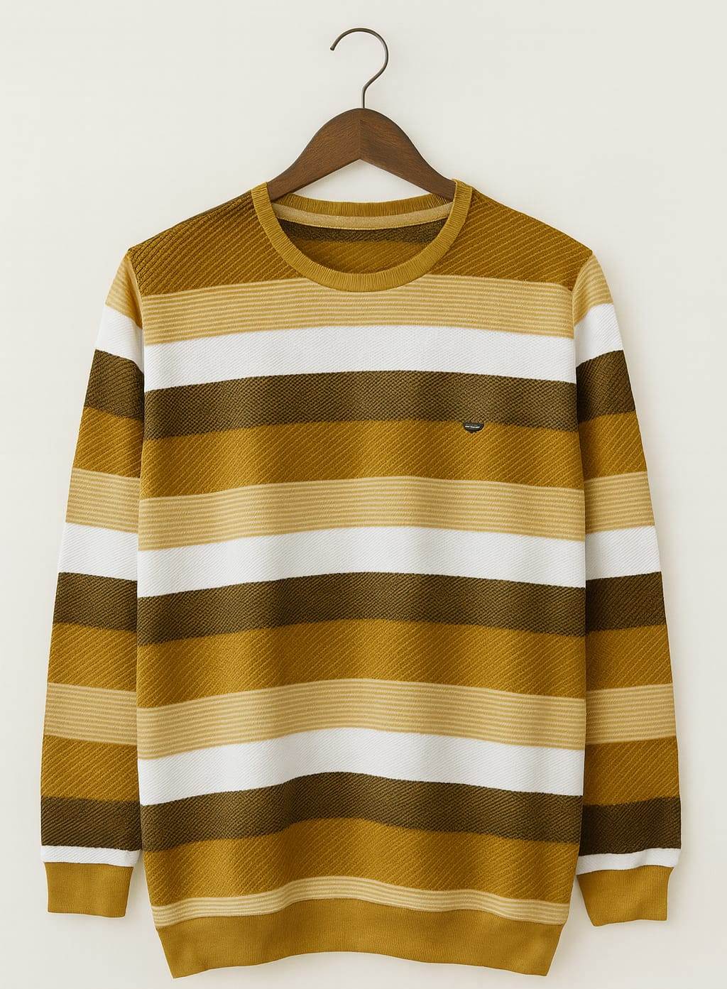 Trendy Men’s Striped Winter T-Shirt