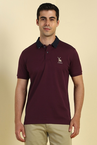 KAWAKUU Men's Premium Wine Polo T-Shirt